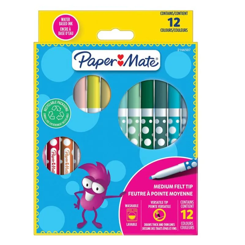 PAPERMATE KEÇELİ KALEM 12 Lİ 2166507
