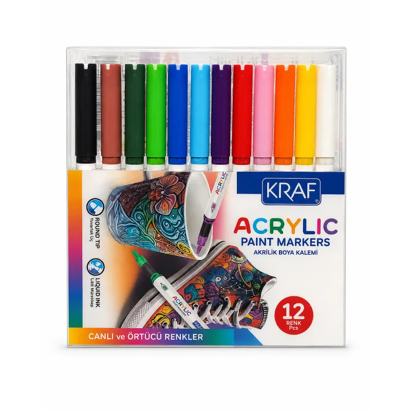 KRAF AKRİLİK MARKER 666 12'Lİ