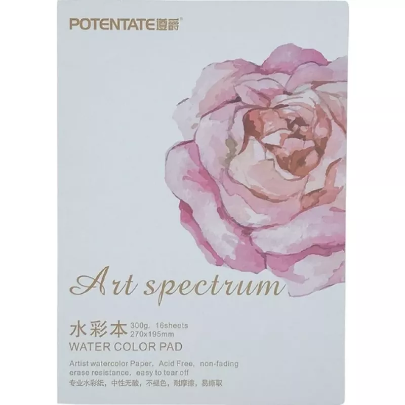 Lutart 300 gr. 16 Yaprak 195X270 MM Suluboya Bloğu ( Potentate- Art Spectrum- Water Color Pad )