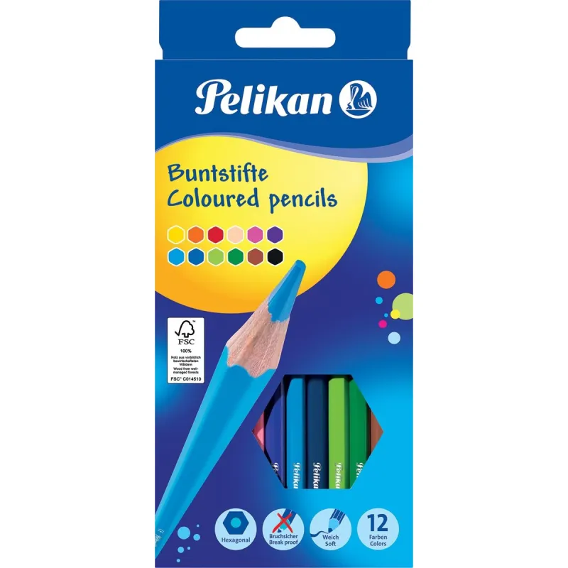 Pelikan Kuru Boya Kalemi 12li Kutu