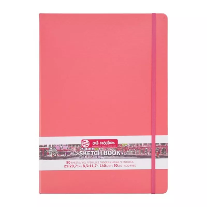 Royal & Talens Sketch Book Coral Red 21x29.7 140 GR 80yp. Ciltli Eskiz Defteri