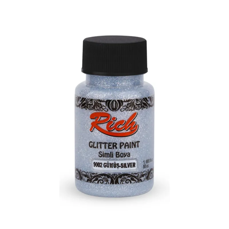 RİCH GLITTER PAİNT SİM BOYA GÜMÜŞ 04451