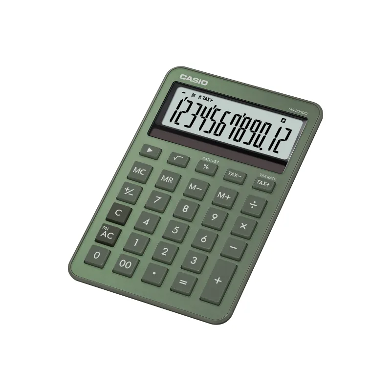 CASIO HESAP MAKİNESİ MASAÜSTÜ MS-200DQ-GN-W-DP