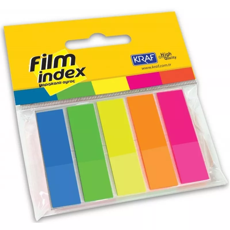 KRAF FILM INDEX 13X44MM 5 RENK X 25 SYF. ürün kodu: 1344