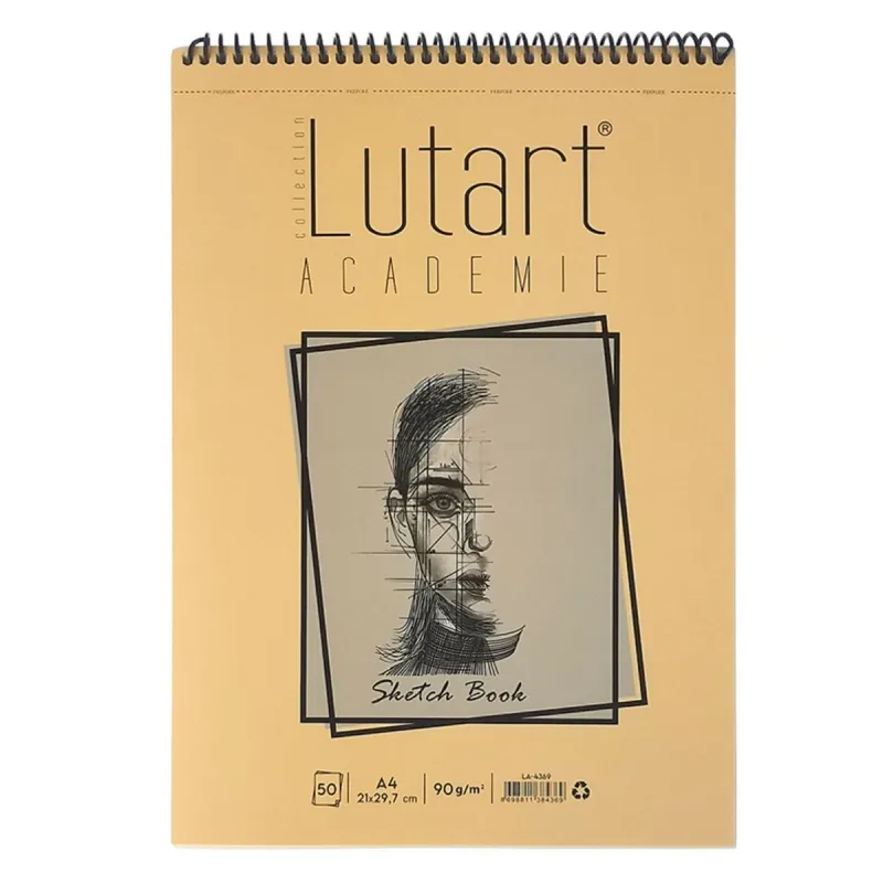 Lutart Akademie Perforeli Spiralli Eskiz Defteri 90 gr Ivory A4 50 Yaprak LA-4369