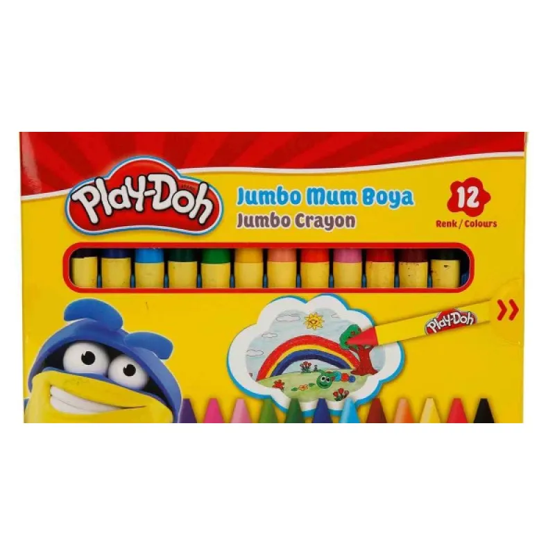 PLAY-DOH SİLİN.CRAYON(MUM)BOYA JUMBO 12 RENK