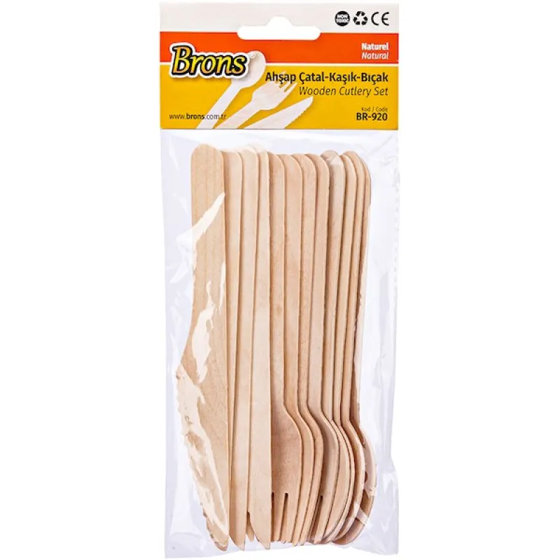 BRONS ÇATAL KAŞIK BIÇAK NATÜREL BR-920