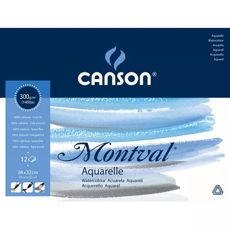 Canson Montval Suluboya Defter 300 Gr 12 Yaprak 24X32