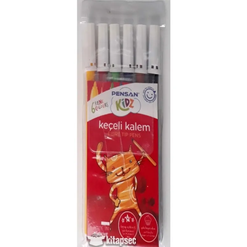 PENSAN KİDZ KEÇELİ KALEM 34000 6 RENK