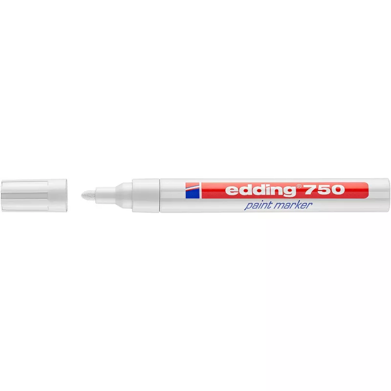 EDDİNG 750 Yuvarlak uç 2-4 mm Tam Örtücü Boya Dekarasyon Kalemi BEYAZ